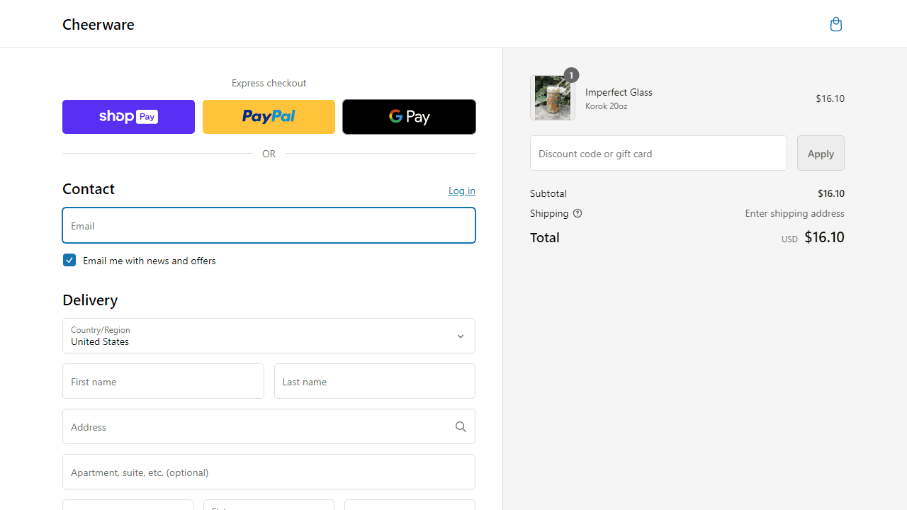 How to apply Cheerware coupon code